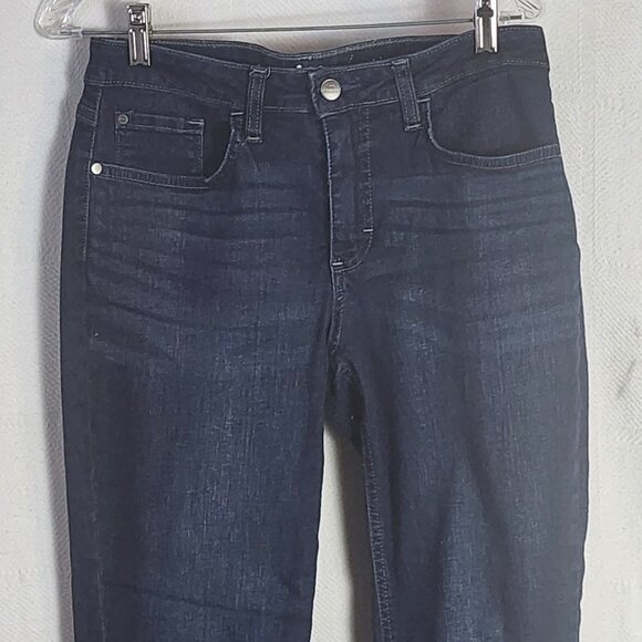Lee Riders Darkest Wash Midrise Straight Leg Cotton Poly Span Jeans Size 8P - Picture 2 of 16